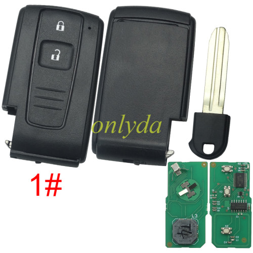 For Toyota Prius  3 button 433 mhz  / 312 mhz/315mhz  ID70E ( Page 1 )  B9,P1:54 ，   HANDSFREE / Keyless GO   Tokai Rika B31EA, pls choose button and frequency