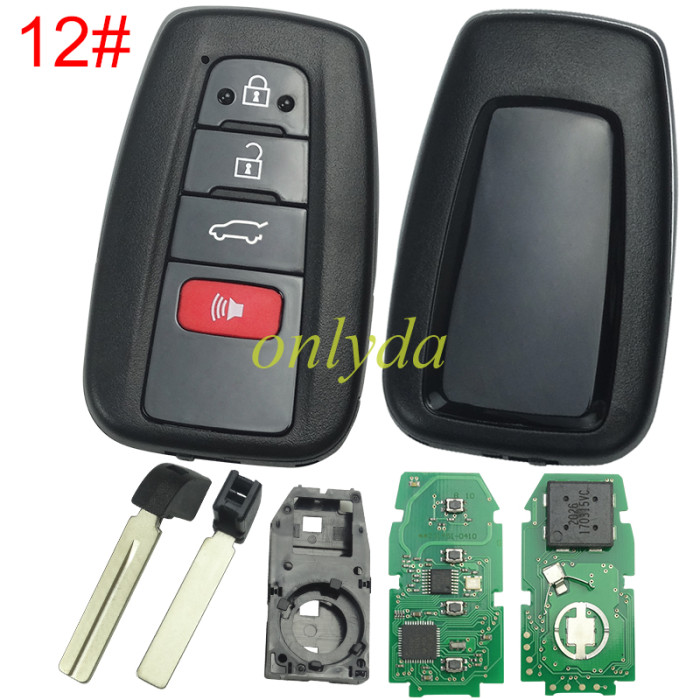 For Toyota remote key with blade   HYQ14FBE Board Number 231451-0410 AVALON HYQ14FBE - 0410 314mhz-312mhz, pls choose butto