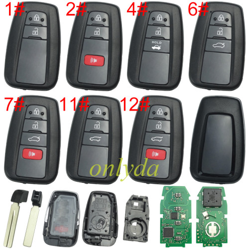For Toyota remote key with blade   HYQ14FBE Board Number 231451-0410 AVALON HYQ14FBE - 0410 314mhz-312mhz, pls choose butto