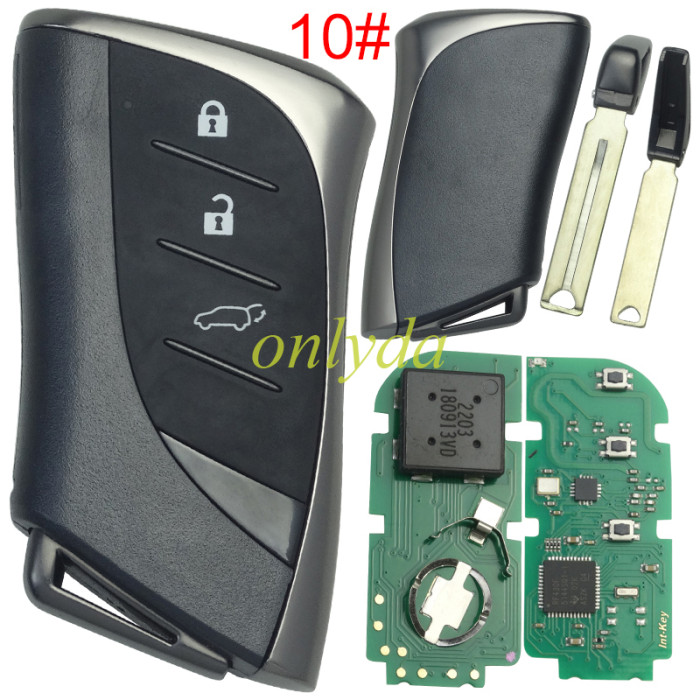 For Lexus  Remote Key 315mhz/433mhz   with 8A/H CHIP     FCC ID: HYQ14FBF  0440 # /3410#  for  lexus es200260300 LS350 ES300 NX200, pls choose button