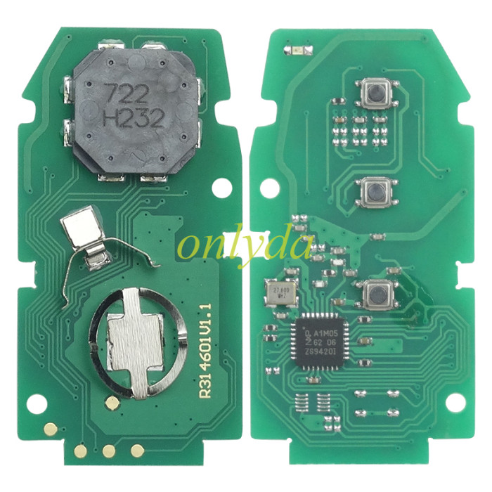 For Toyota Corolla 2019-2021 Remote smart key ,4A chip, 315mhz/434mhz PN:8990H-12010 231451-2000 FCCID:  HYQ14FBN   , pls choose frequency and button
