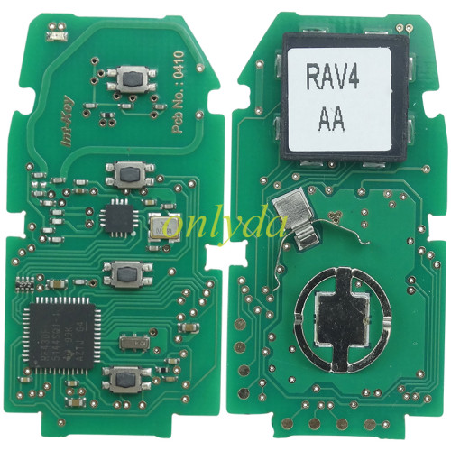 For Toyota remote key with blade    FCC ID : HYQ14FBC 0351 BOARD RAV4 H / 8A chip  314.36Mhz-312.1Mhz Pls choose button
