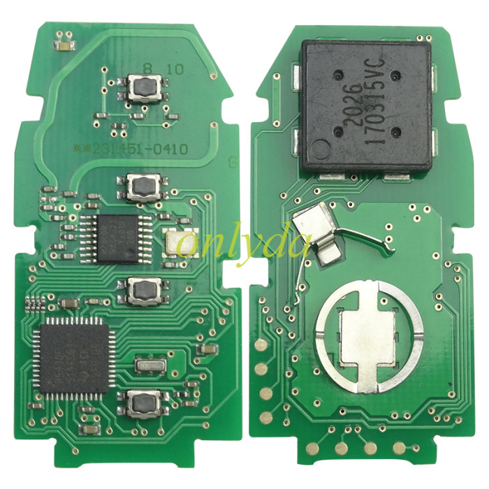 For Toyota remote key with blade   HYQ14FBE Board Number 231451-0410 AVALON HYQ14FBE - 0410 314mhz-312mhz, pls choose butto