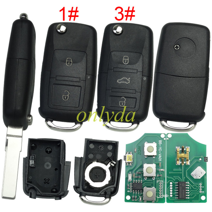 For VW  remote control 1J0 959 753 N  434mhz with ID48 chip, pls choose button