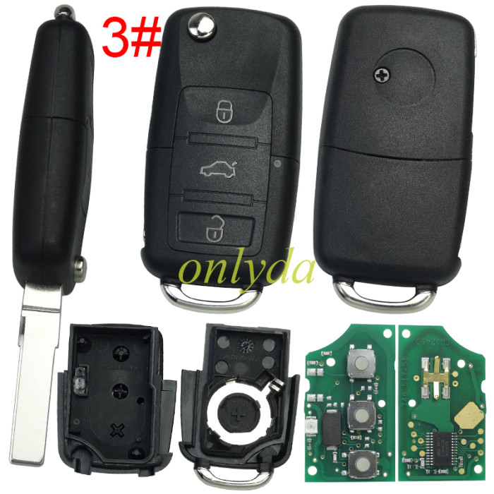 For VW  remote control 1K0 959 753 N 434mhz with ID48 chip, pls choose button