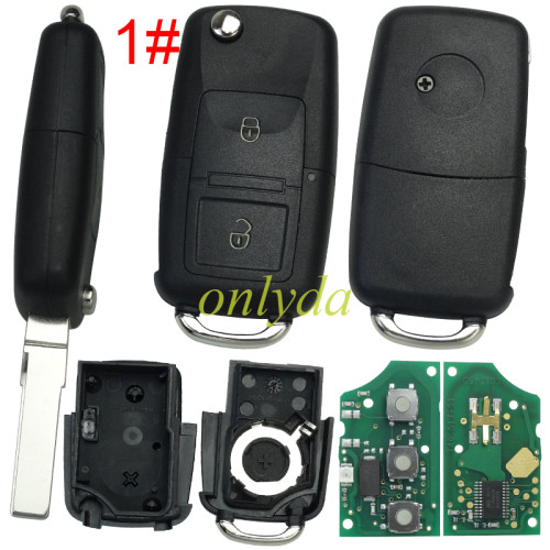 For VW  remote control 1K0 959 753 N 434mhz with ID48 chip, pls choose button
