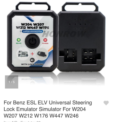 For Benz ESL ELV Universal Steering Lock Emulator Simulator For W204 W207 W212W176W447 W246