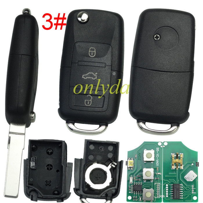 For VW  remote control 1J0 959 753 N  434mhz with ID48 chip, pls choose button