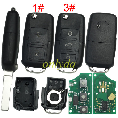 For VW  remote control 1K0 959 753 N 434mhz with ID48 chip, pls choose button