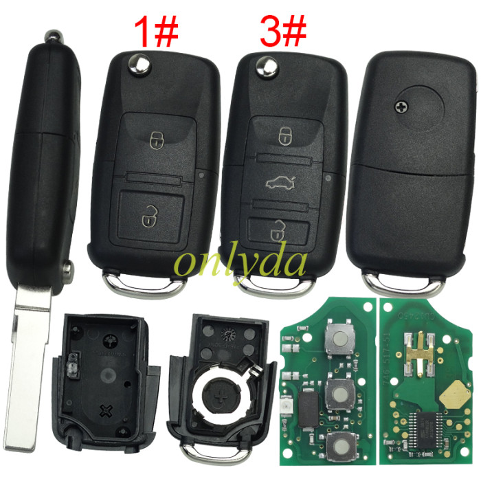 For VW  remote control 1K0 959 753 N 434mhz with ID48 chip, pls choose button
