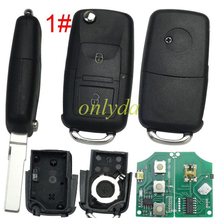 For VW  remote control 1J0 959 753 N  434mhz with ID48 chip, pls choose button