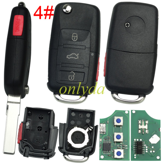 For VW  remote control 315mhz with ID48 chip Fcc ID: 1J0 959 753 F   , pls choose button