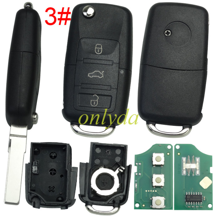 For VW remote Key 1K0 959 753 G  with ID48 chip-434mhz, pls choose button