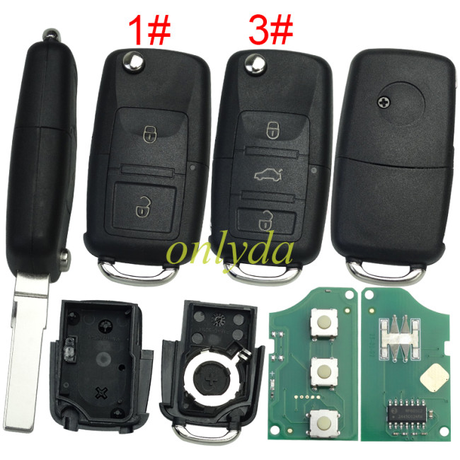 For VW remote Key 1K0 959 753 G with ID48 chip-434mhz, pls choose button