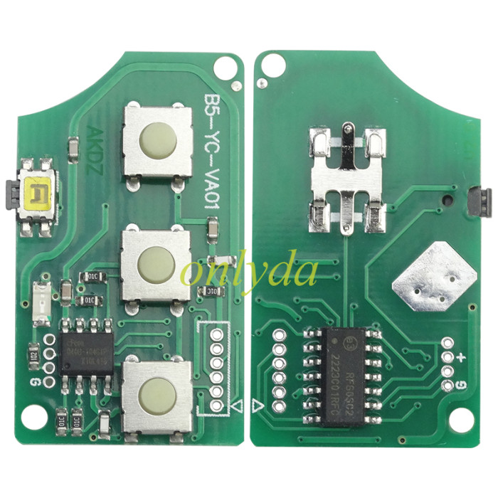 For VW  remote key FCC ID:1J0 959 753 DA  with ID48 chip-434mhz， pls choose button