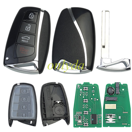 Aftermarket for Hyundai 3+1button remote key 2015-2017 Hyundai Azera FCC ID: SY5DMFNA433 Frequency: 433MHz PN:95440-3V022