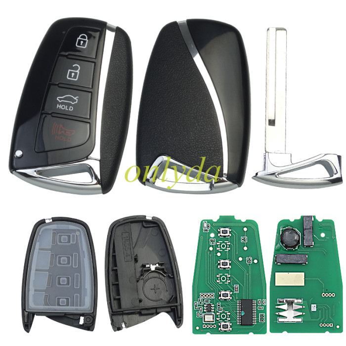 Aftermarket for Hyundai 3+1button remote key 2015-2017 Hyundai Azera FCC ID: SY5DMFNA433 Frequency: 433MHz PN:95440-3V022