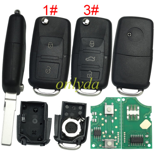 For VW  remote control FCC ID:1J0 959 753 AG with 434mhz with ID48 chip , pls choose button