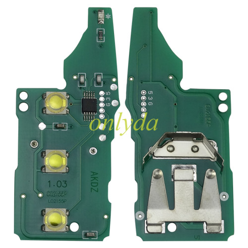 For VW  remote key  with ID48 chip 434mhz Model :5K0-959-753AB /5KO-837-202AD， pls choose button