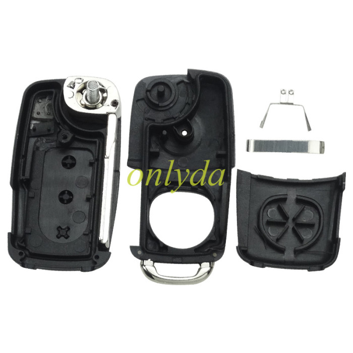 For VW Touareg Phaeton 2002+ Keyless Go remote Flip Key ， with 46 chip ,  Frequency:315mhz/433MHz /Transponder: 7942/7944/HITAG 2 / Blade signature:HU66 / Immobiliser System:KESSY / Part No: 3D0959753AK/AA/AM ,pls choose button and frequency