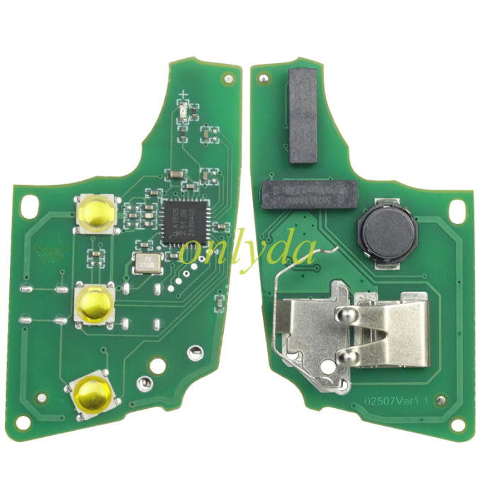 For VW  MQB platform 3 button flip remote key  with ID48 chip-434mhz , used for T-Cross, Magotan, sagitar ect, pls choose blade and button