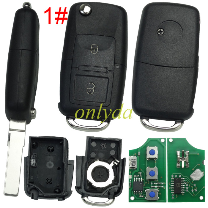 For VW  remote control with 434mhz with ID48 chip 6QE 959 753, pls choose button