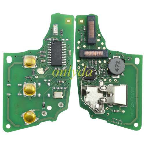 KYDZ Brand VW  MQB platform 3 button Keyless flip remote key  with AES ID48 chip-434mhz , used for T-Cross,  ect, pls choose balde
