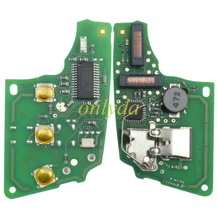 KYDZ Brand VW  MQB platform 3 button Keyless flip remote key  with AES ID48 chip-434mhz , used for T-Cross,  ect, pls choose balde