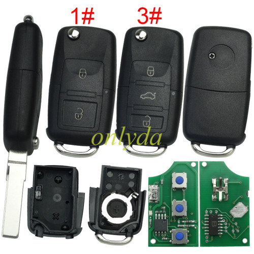 For VW  remote control with 434mhz with ID48 chip 6QE 959 753, pls choose button