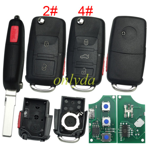 For VW  remote control 1K0 959 753P  with 315mhz with ID48 chip , pls choose button