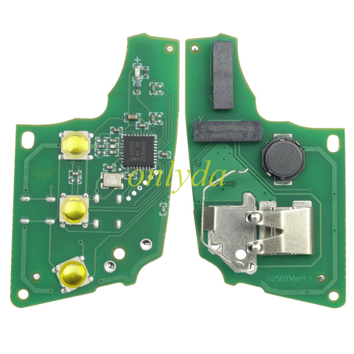 For VW  MQB platform 3 button flip remote key  with ID48 chip-434mhz , used for T-Cross, Magotan, sagitar ect, pls choose blade and button