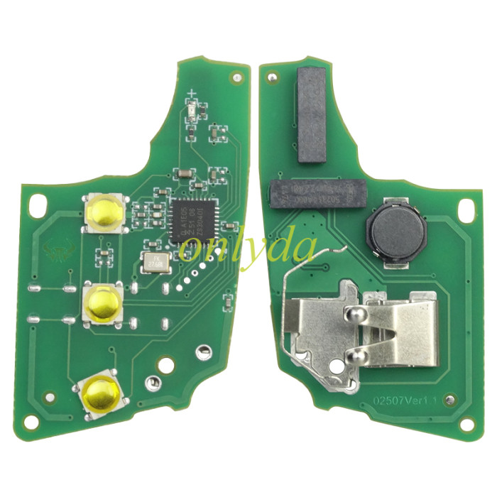 For VW  MQB platform 3 button flip remote key  with ID48 chip-434mhz , used for T-Cross, Magotan, sagitar ect, pls choose blade