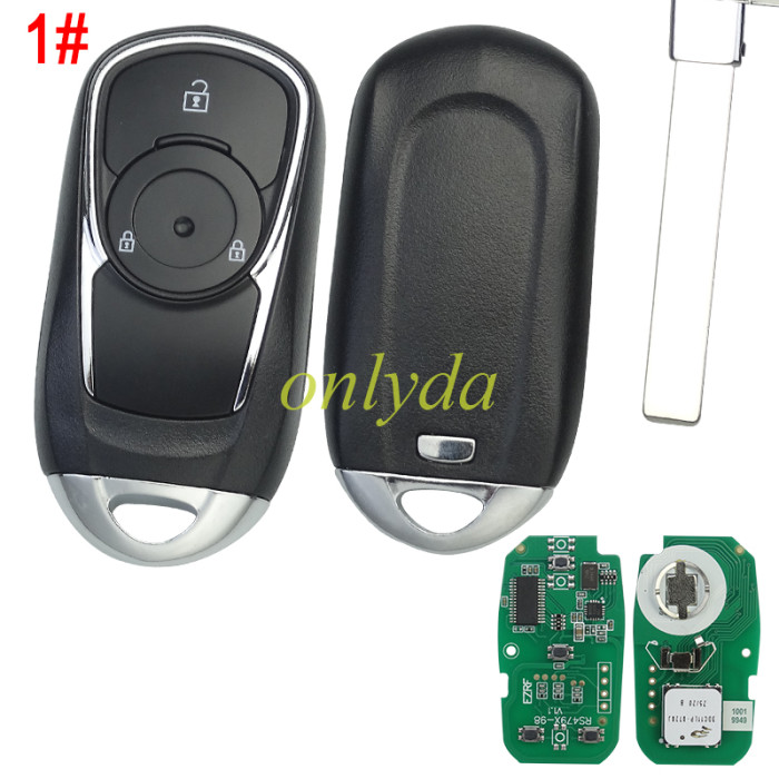 For Buick Keyless Smart  remote key with 7952E HITAG2 46chip- 314.9mhz/433mhz  ASK model FCC ID: HYQ4AA FOR Buick Encore 2017-2020 PN: 13506665， pls choose frequency and button