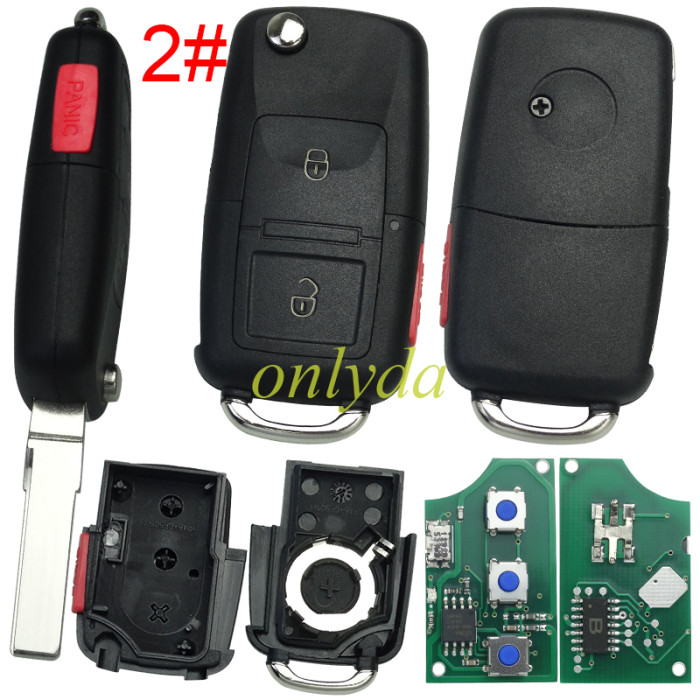 For VW  remote control 1K0 959 753P  with 315mhz with ID48 chip , pls choose button
