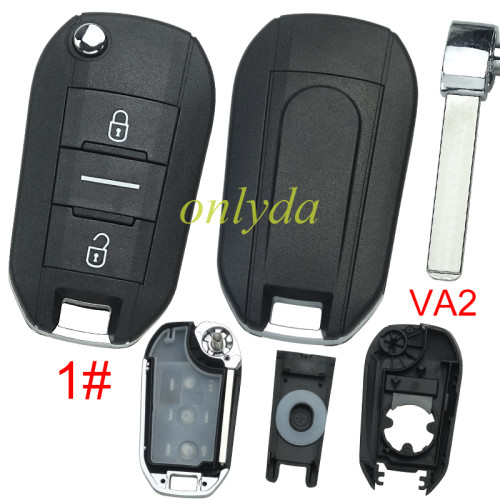 European Style  opel  remote key shell with VA2 blade ,without Badge, pls choose button