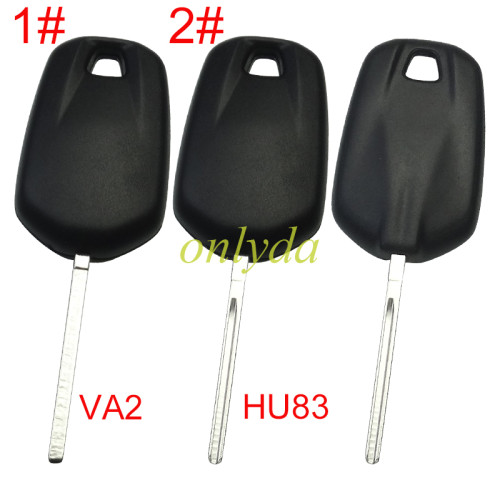 For Peugoet transponder key blank without badge, (can put TPX long chip） HU83/VA2  blade, pls choose blade