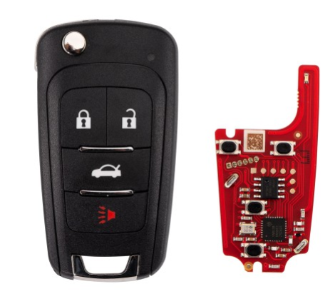 XKBU21EN Xhorse  2nd Generation Wire Remote Key for GM Flip Type 4 Buttons