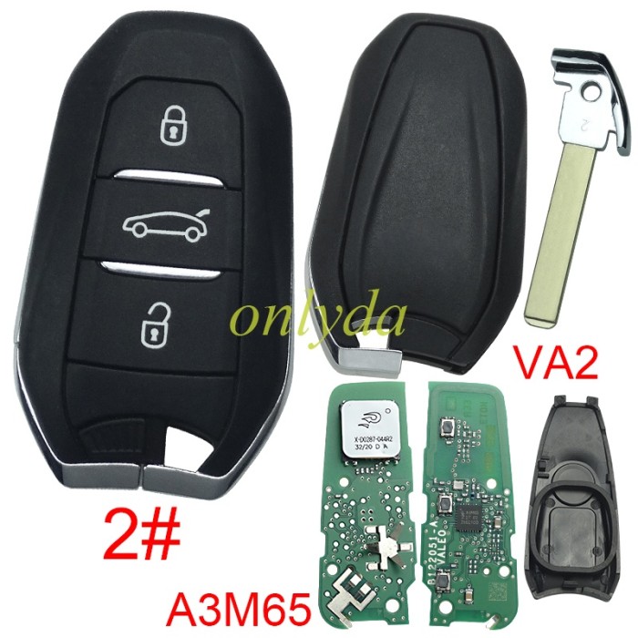 Brand New original Peugeot  remote key  434MHZ with NCF29AxM 4A  IM3Axxxx chip PCB A3M65 , pls choose button