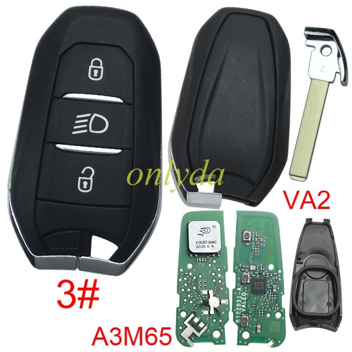 Brand New original Peugeot  remote key  434MHZ with NCF29AxM 4A  IM3Axxxx chip PCB A3M65 , pls choose button