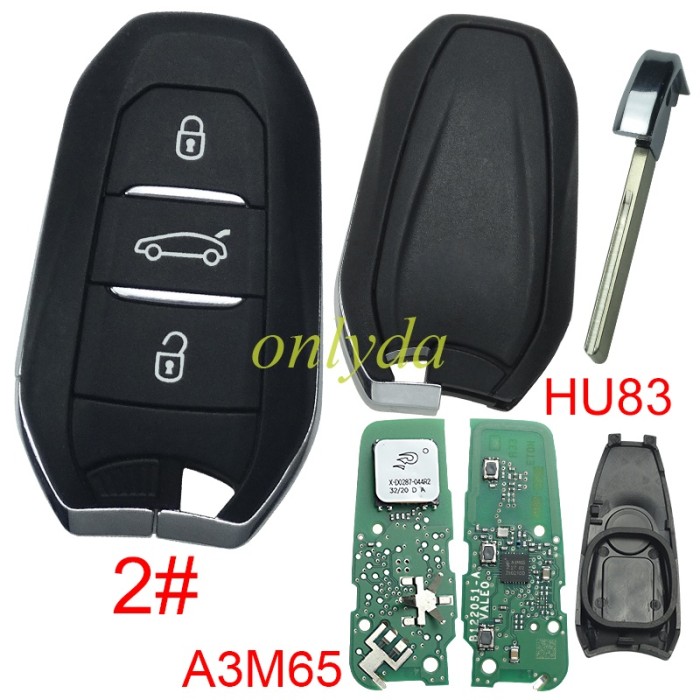 Brand New original Peugeot  remote key  434MHZ with NCF29AxM 4A  IM3Axxxx chip PCB A3M65 , pls choose button