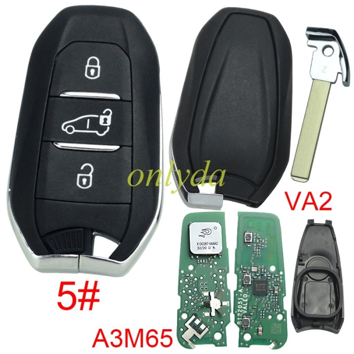 Brand New original Peugeot  remote key  434MHZ with NCF29AxM 4A  IM3Axxxx chip PCB A3M65 , pls choose button