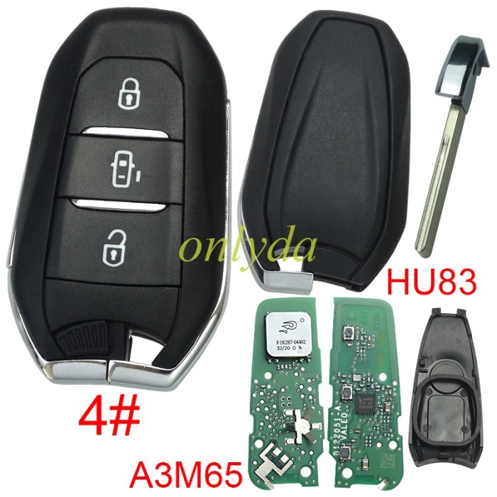 Brand New original Peugeot  remote key  434MHZ with NCF29AxM 4A  IM3Axxxx chip PCB A3M65 , pls choose button
