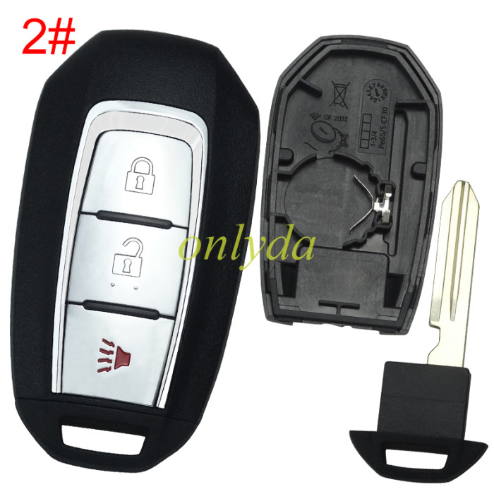 For infinite remote key blank without badge, pls choose button model