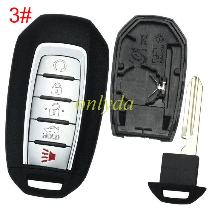 For infinite remote key blank without badge, pls choose button model