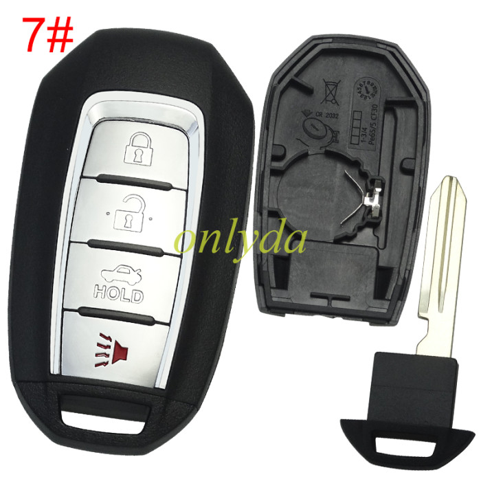 For infinite remote key blank without badge, pls choose button model