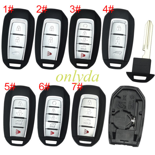 For infinite remote key blank without badge, pls choose button model