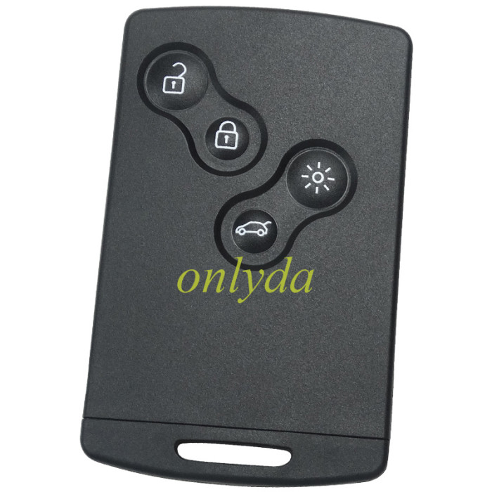 For Renault 4 button remote key blank with Badge