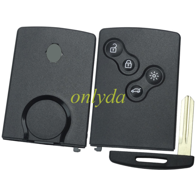 For Renault 4 button remote key blank with Badge