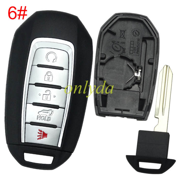For infinite remote key blank without badge, pls choose button model