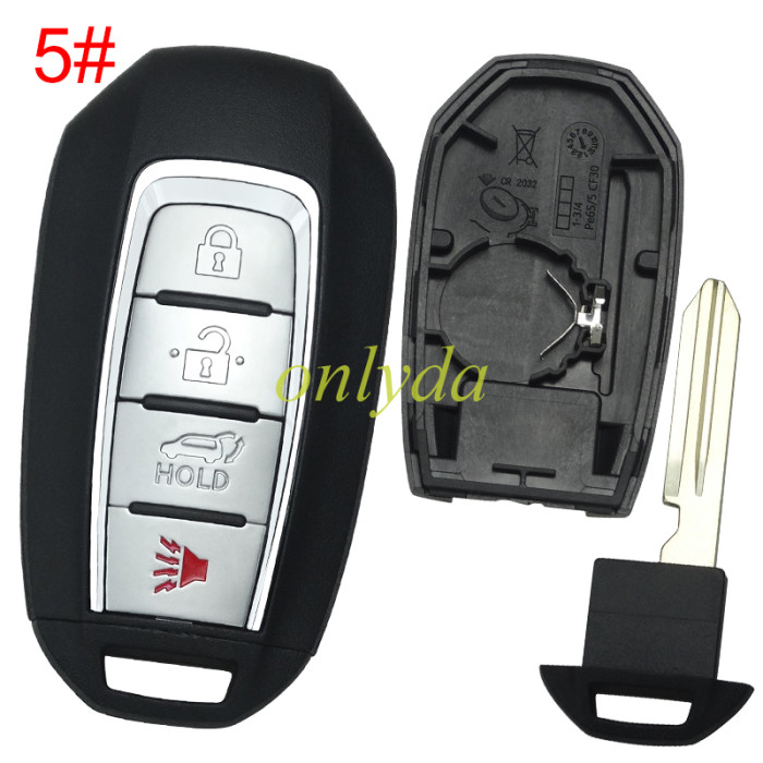 For infinite remote key blank without badge, pls choose button model